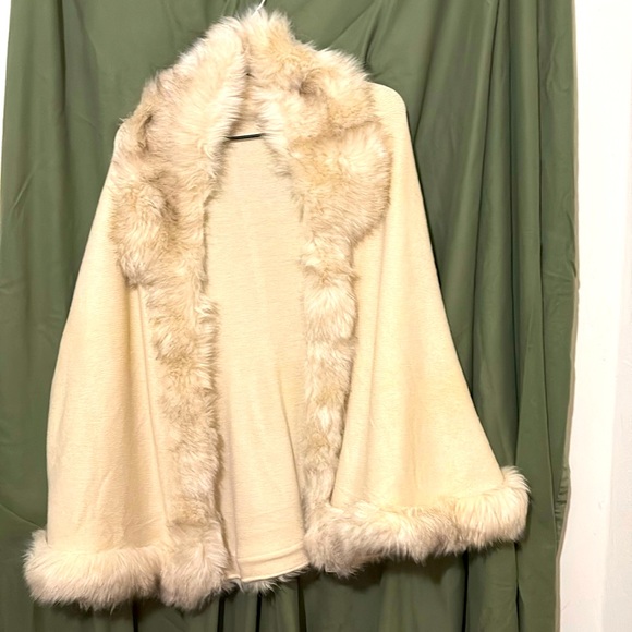 This& That Jackets & Blazers - This & That fur trimmed cape